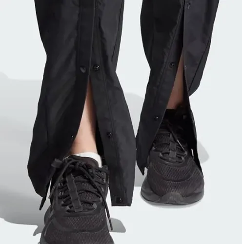 calça tactel adidas abertura frontal com botões preto feminina Tam G