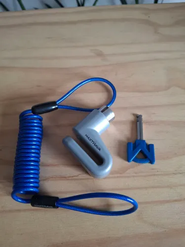 Trava para Disco de Moto MaxTrava + Cabo Lembrete + Brinde | Nova