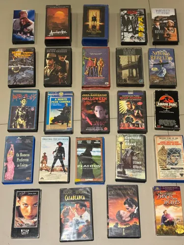 Super Lote 24 fitas VHS:  Halloweem, Metropolis, Blade Runner, Apocalypse Now