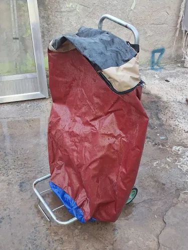 Carrinho de comprar com bolsa impermeável