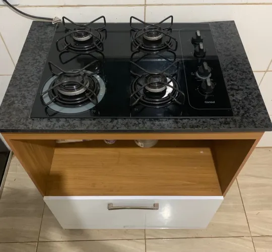 Fogão cooktop + suporte/armario