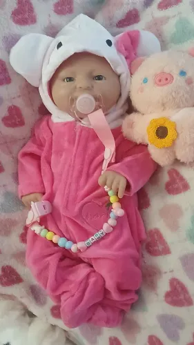 Bebê reborn de silicone sólido molinha 