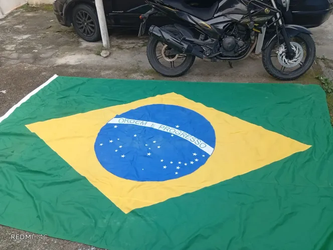 Bandeira do Brasil forração dupla de 2,15x3,20