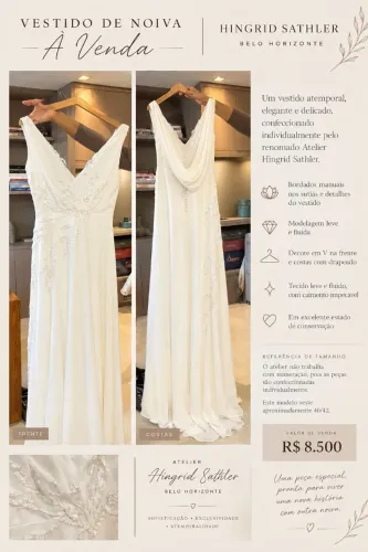 VESTIDO DE NOIVA À VENDA<br>Hingrid Sathler | Belo Horizonte