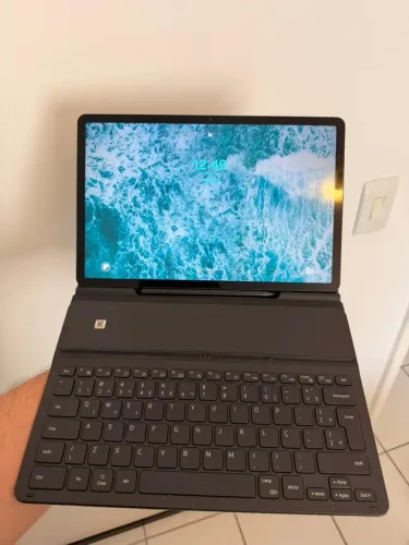? Samsung Galaxy Tab S7 FE 128GB 4G + Capa Teclado Original + S Pen