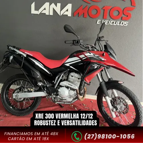 XRE 300 vermelha 12/12 - Robustez e versatilidade perfeita para estradas inrregulares