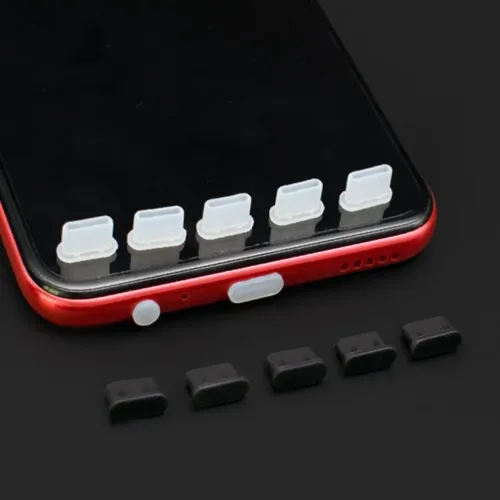 Plugues de silicone para smartphone anti poeira Tipo C 10pcs