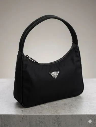 Bolsa Hobo Prada Sport Mini Nylon Preta( SEGUNDA LINHA )