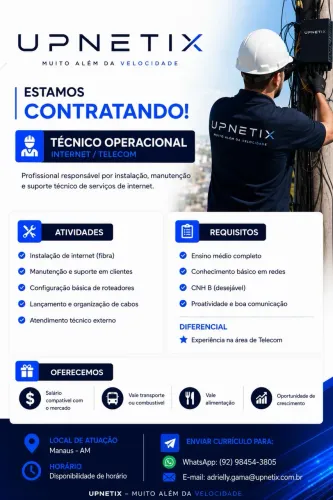 VAGA -TÉCNICO OPERACIONAL 