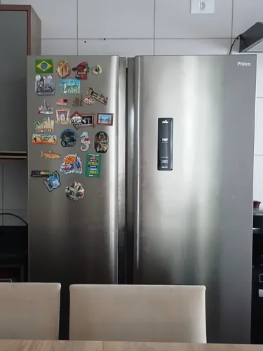 GELADEIRA PHILCO SIDE BY SIDE INOX