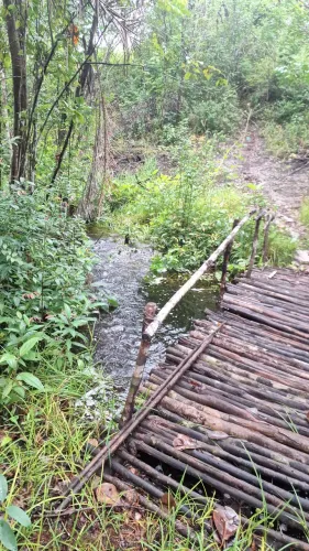 Área com rio em Morros