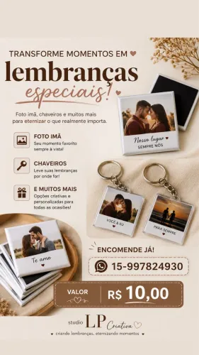 Lembranças personalizadas