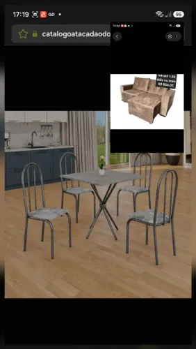 MESA 4C MOVEIS TEIXEIRA UBATUBA QUADRADA 70x70 GRANITO PARAOPEBA / MARTELADO
