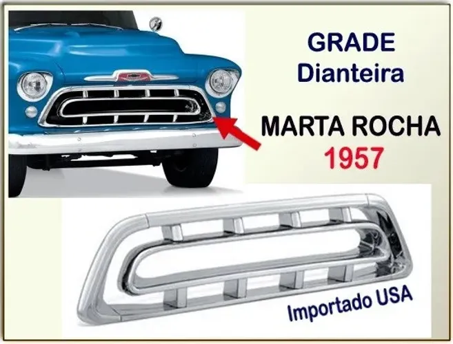 Grade Dianteira Chevrolet Marta Rocha 1957 Importada 55 e 56