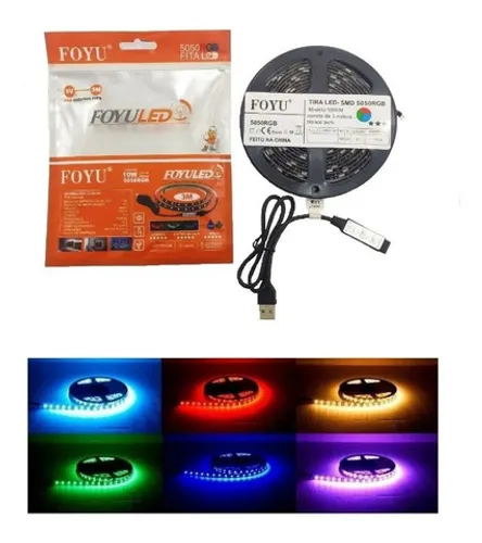 Fita Led Colorida 5050 Usb 5v