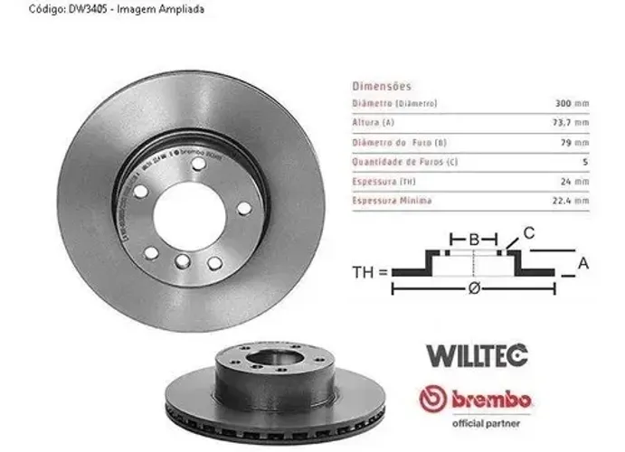 Disco De Freio Dianteiro Bmw 120 / 125 / 318 / 320 / 325 (300mm)