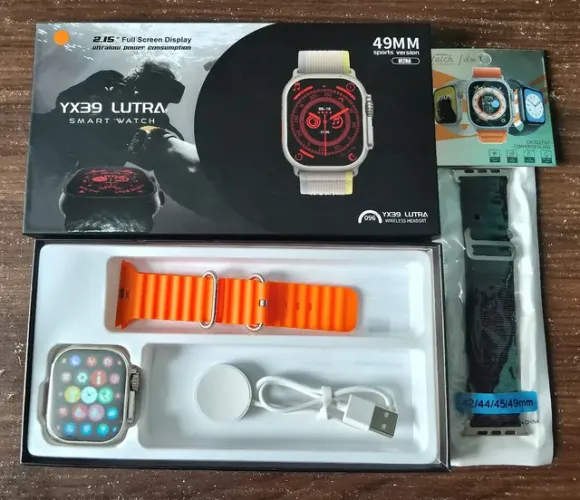 Relógio smartwatch YX39 lutra+1 pulseira+1 película 