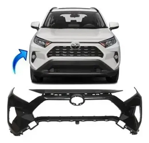 Parachoque Toyota Rav4 2017 à 2019 - Dianteiro Preto Liso - TYG