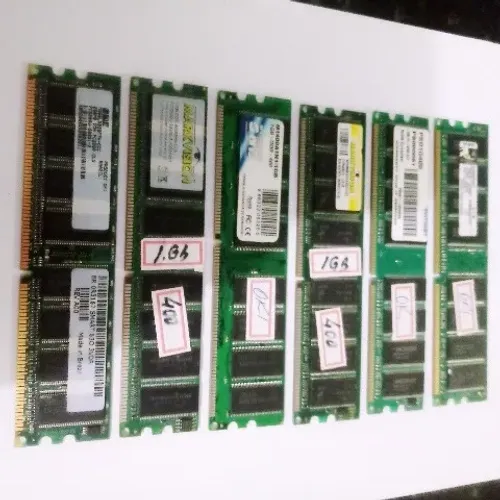 6 Memórias  DDR 1 PC raridade