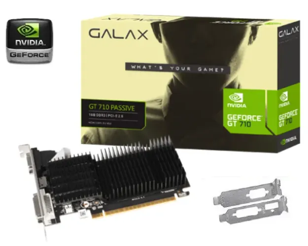 Placa Video Nvidia Geforce Gt 710 1gb DDR3 Hdmi - Multiview até 3 monitores + Low Profile