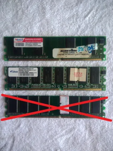 Memória Ram Ddr (ddr1) 256 Mb Testadas E Funcionando!