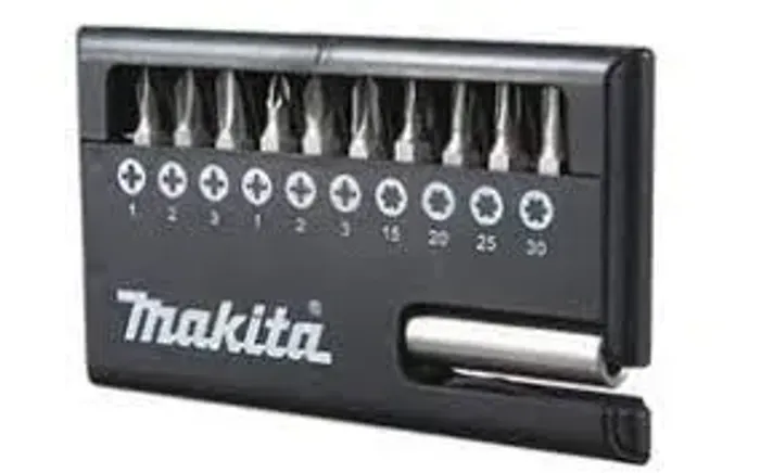 Conjunto de Bits e Adaptador com 12 Estojos Makita