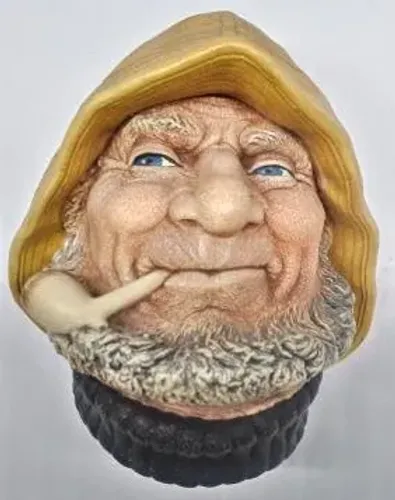 Cabeça Gesso Vintage Bosson Homem Marinheiro