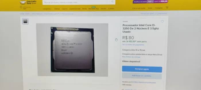 Processador Gamer Intel i3-3250