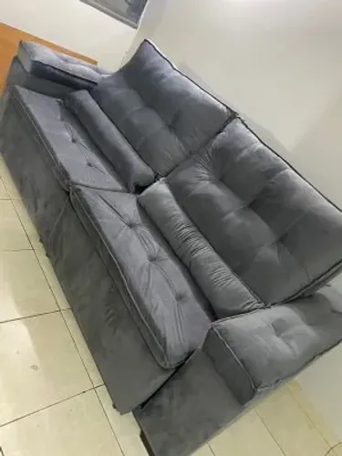 sofa retratil reclinavel fiji veludo