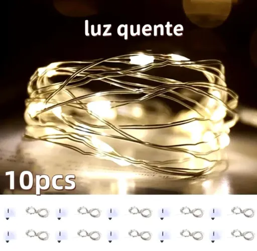 Fio de Luz fada Quente 10 Unidades de 2 metros cada 
