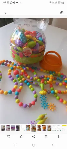 Kit de contas coloridas para crianças