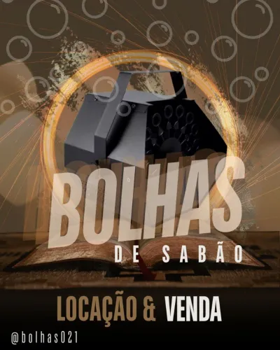 Neve artificial e bolhas de sabão