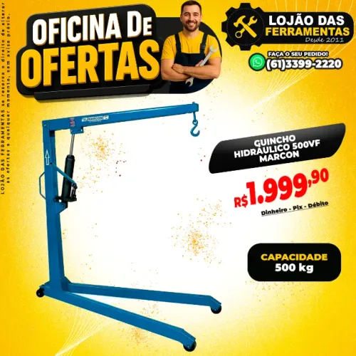Guincho 500kg Hidráulico 500Vf Marcon