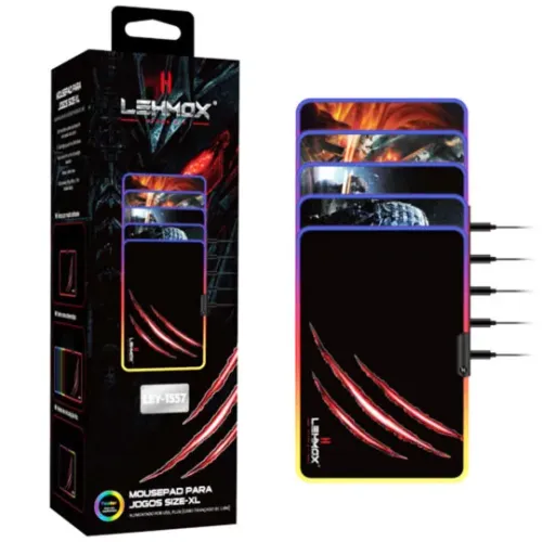 Mousepad Lehmox Led RGB 240X350