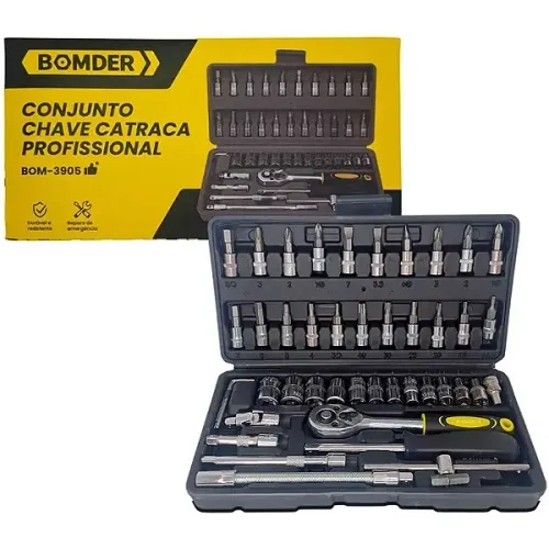 Conjunto Chave Catraca Profissional com 46 Pecas - Bomvik em São Luís ma