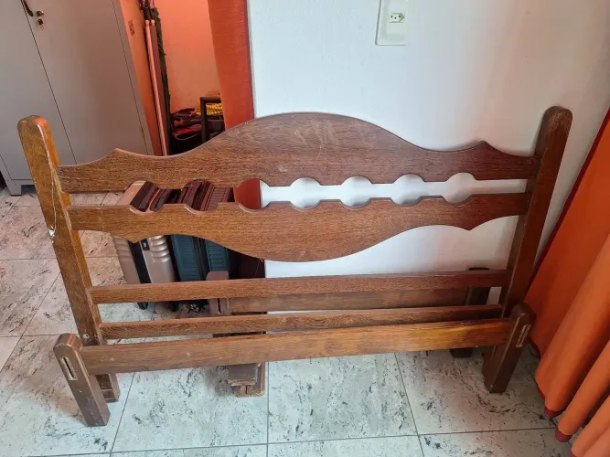 ATENCAO LER ANÚNCIO DISPENSO CURIOSO,Cama de sucupira casal