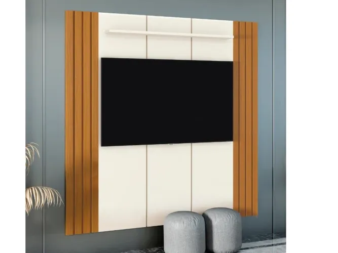 Painel Veyron 2.0 75?- Off White/Cedro l654