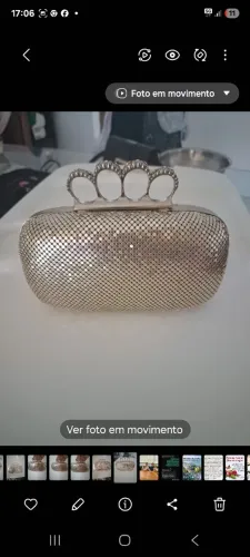Bolsa de mão linda linda!!Dourad0a festas,baladas  e fomaturas
