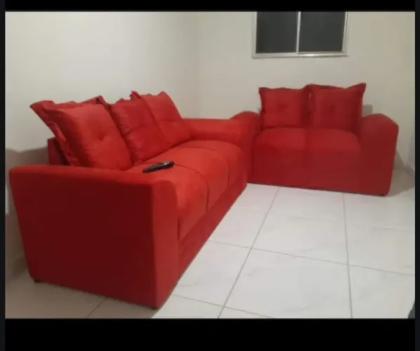 Sofá de Canto Vermelho porto Novo!