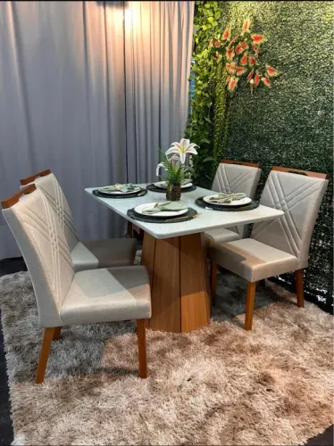 Mesa de Jantar Mylla 1,20x80 tampo off whitte