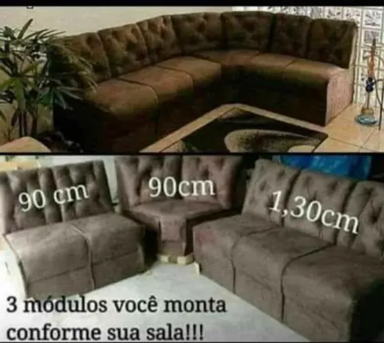SOFÁ DE CANTO SEM BRAÇO