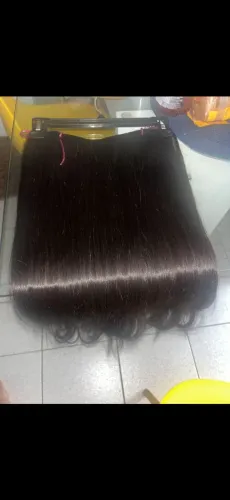 Cabelo humano duas telas 60cm telado em 200g