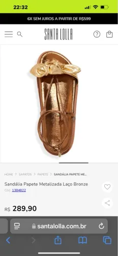 OPORTUNIDADE Papete SANTA LOLLA NUNCA USADA