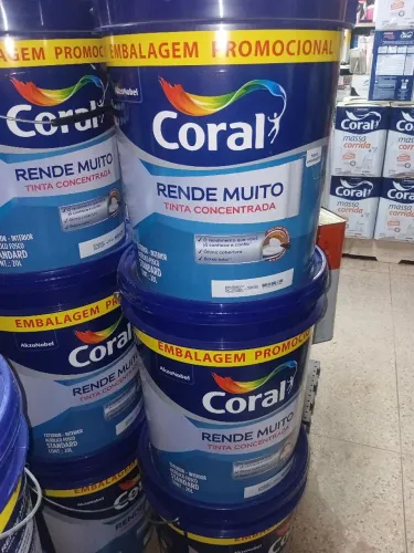 TINTA CORAL RENDE MUITO 20L - RENDIMENTO DE ATÉ 188m² ACABADOS<br>
