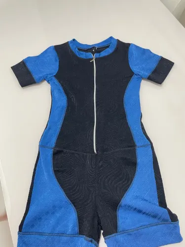 Macacão Esportivo Azul e Preto para ciclismo