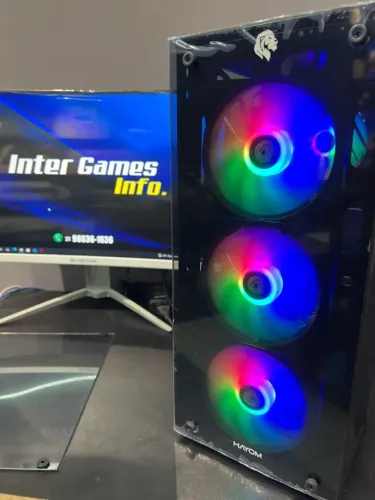 Gabinete Gamer com 4 Fã Incluso RGB Fixos para Placa Mãe Micro Atx e Atx
