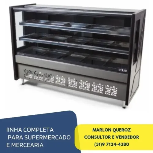 Balcão de Açougue Avícola 1,75M Preto Polar