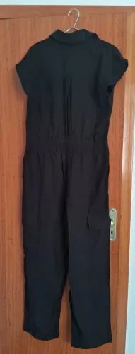 Macacão Preto Mulbora - Tamanho G - Viscose/Poliéster