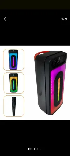 Caixa de Som Bluetooth com Luzes RGB