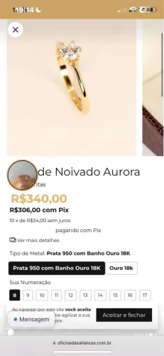 Anel dourado